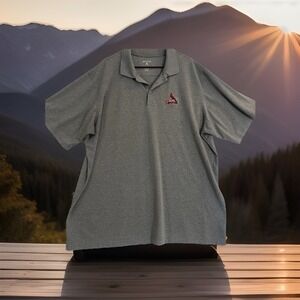 St Louis Cardinals Shirt Mens 2XL Gray MLB Baseball Antigua Performance Polo